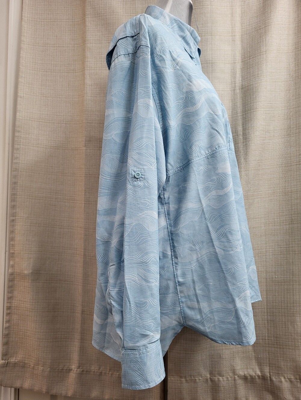 World Wide Sportsman Women's Blue Button Up Fishing Shirt Long Sleeve Size 1X - Picture 4 of 12